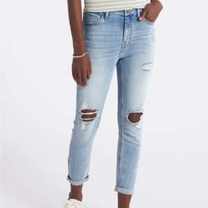 Studio Blue Kenova Mid Rise Cropped Skinny Distressed Rolled Jean